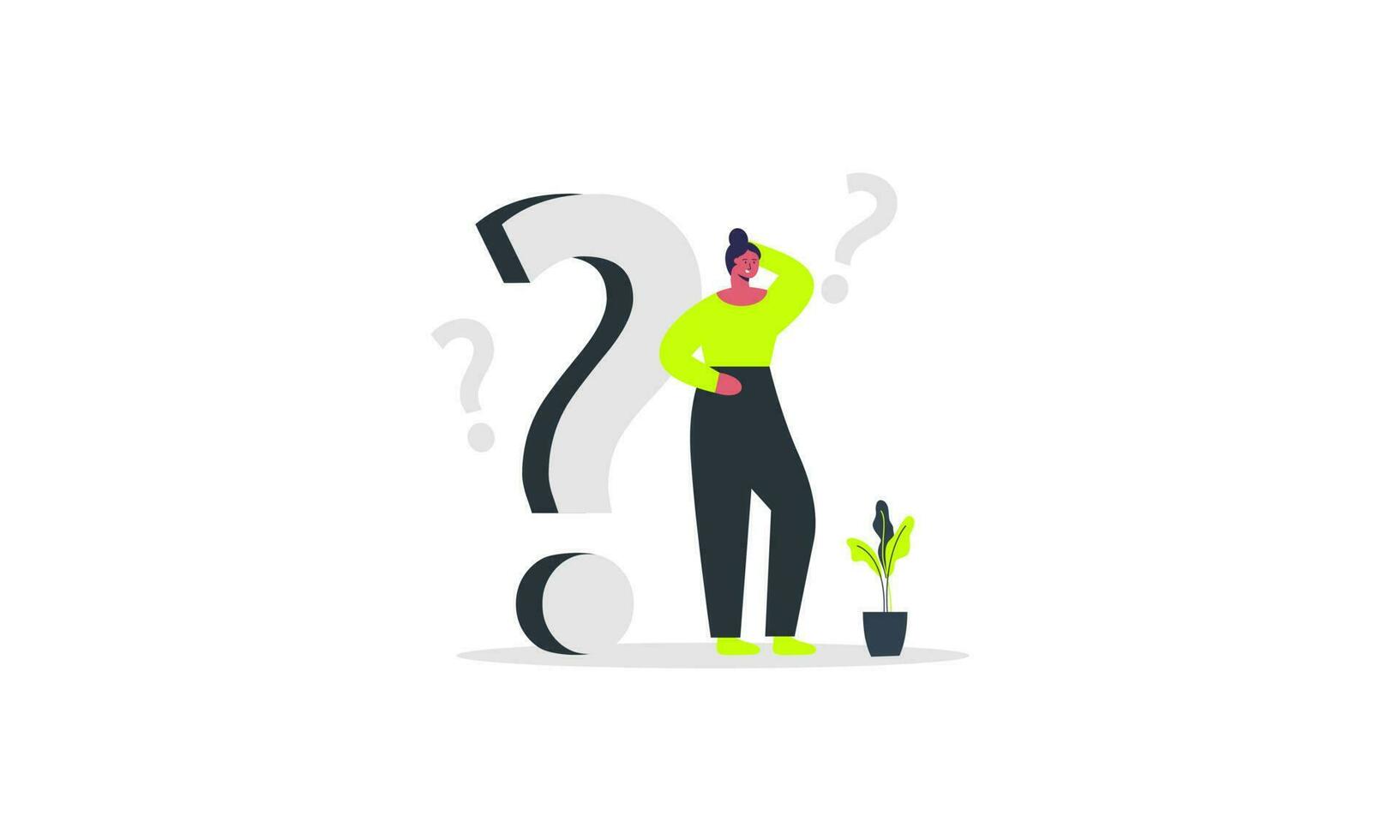 Frequently asked questions concept. Question answer metaphor. Vector illustration background