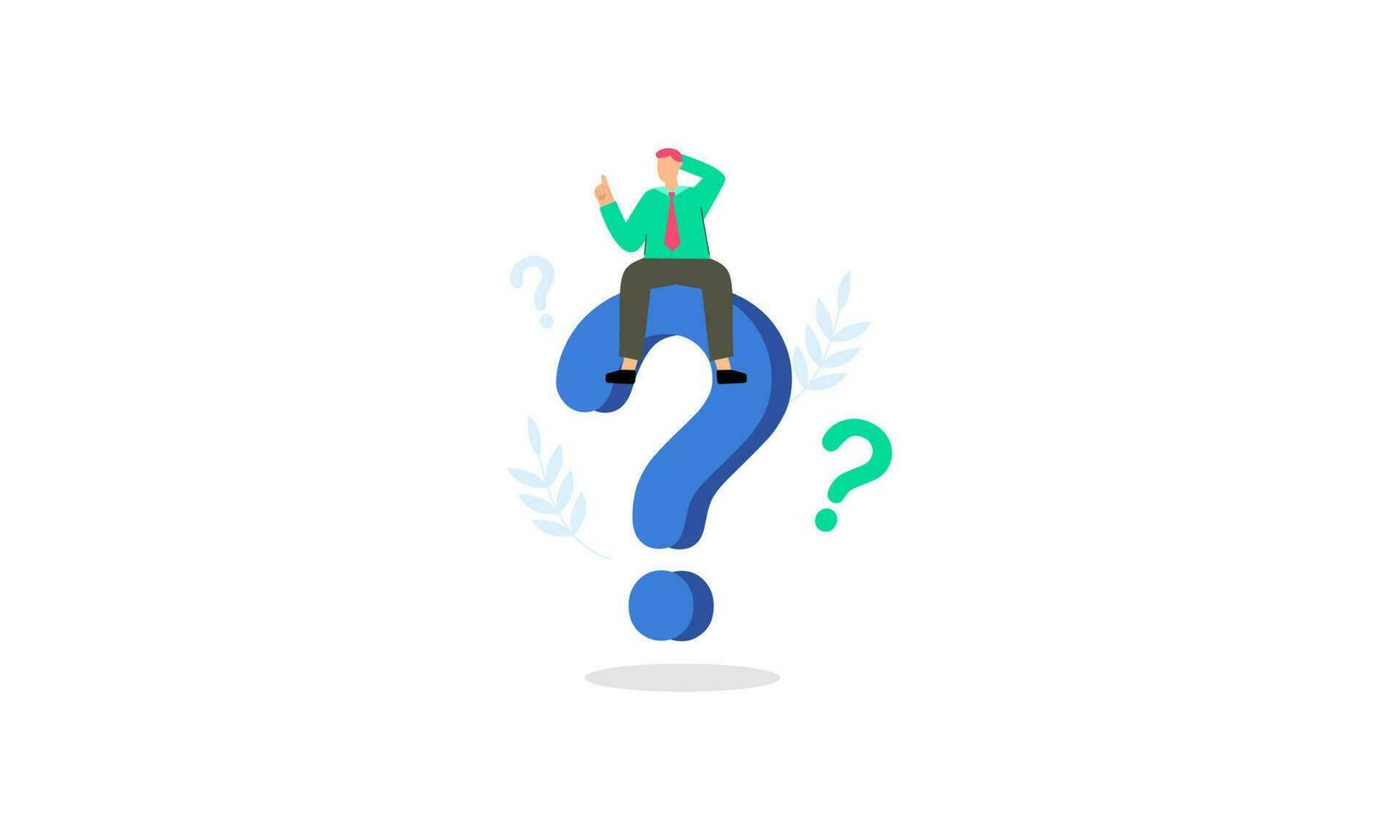 Frequently asked questions concept. Question answer metaphor. Vector illustration background