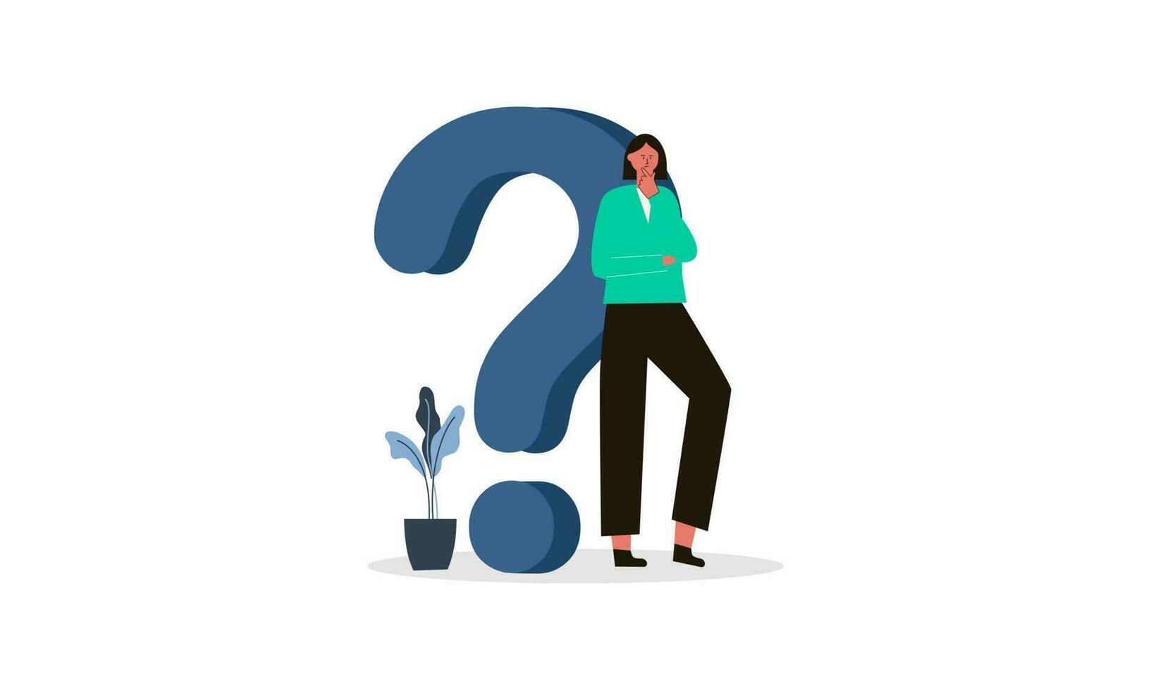 Frequently asked questions concept. Question answer metaphor. Vector illustration background