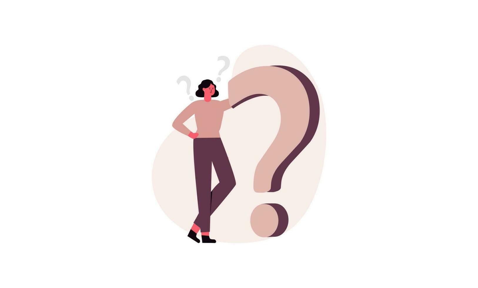 Frequently asked questions concept. Question answer metaphor. Vector illustration background