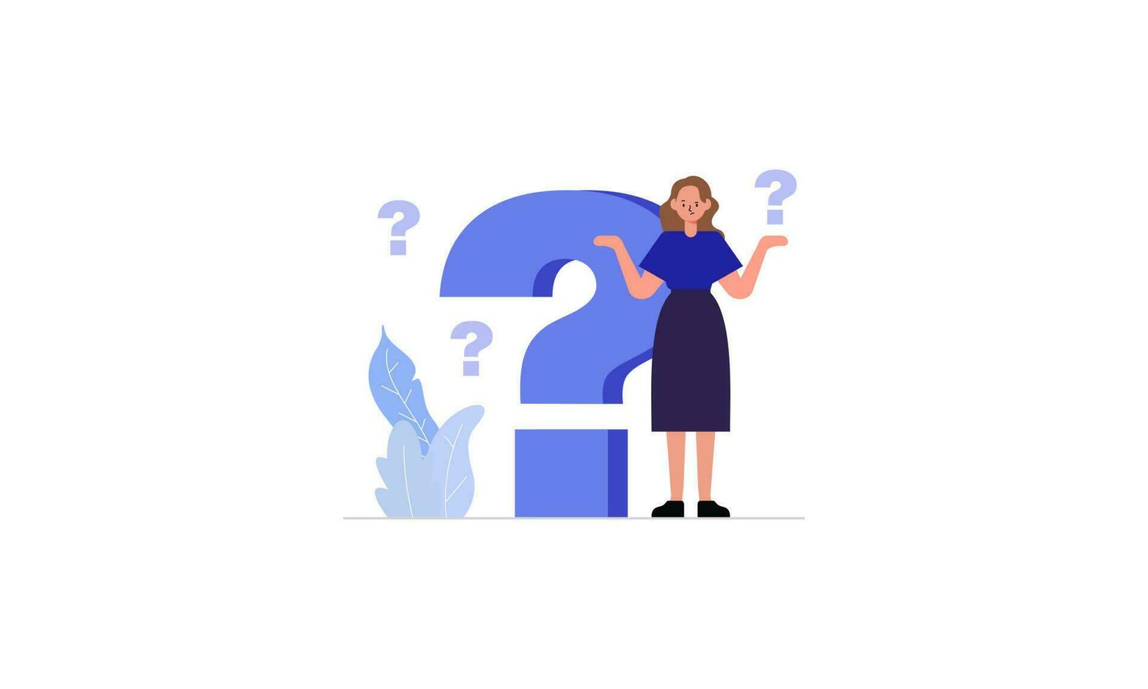 Frequently asked questions concept. Question answer metaphor. Vector illustration background