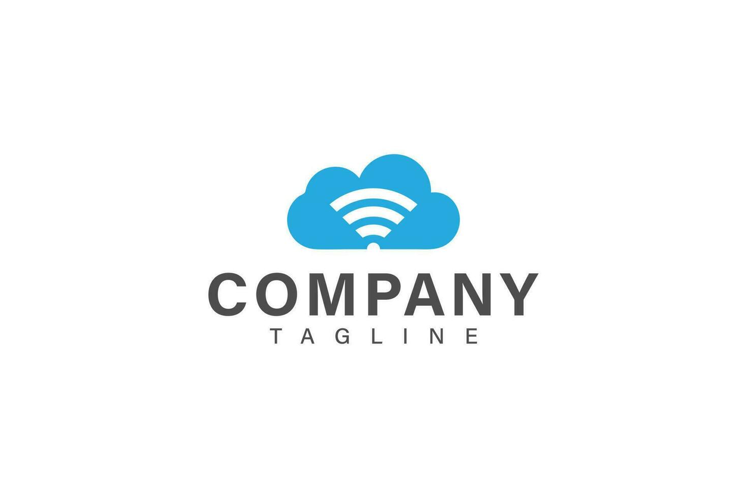 Cloud wifi logo design vector