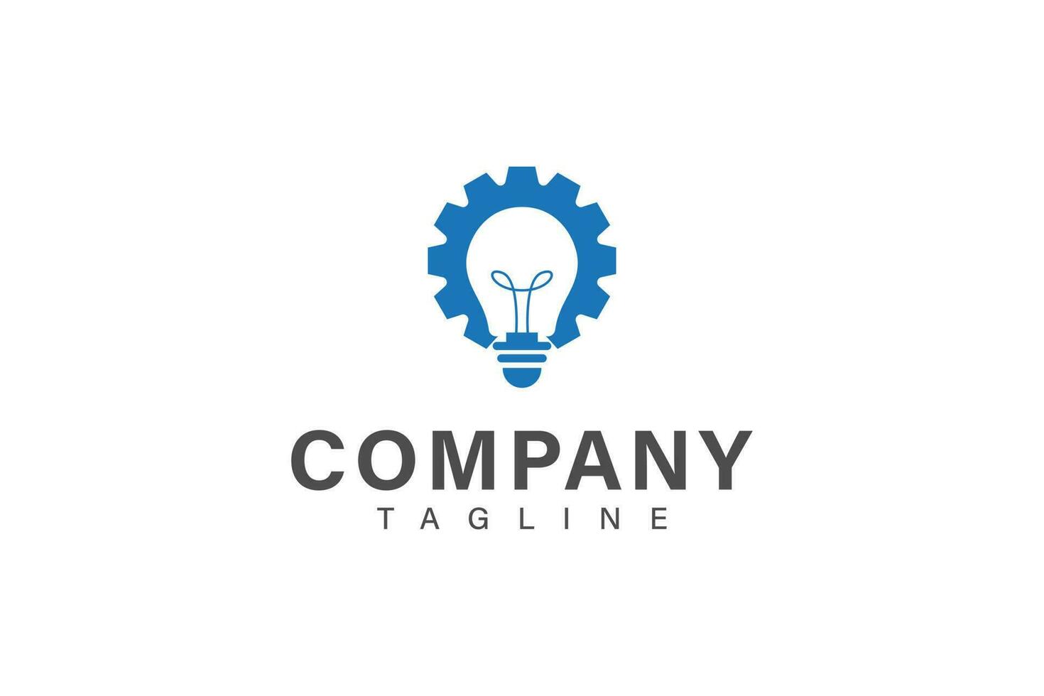 Gear and light bulb logo design vector