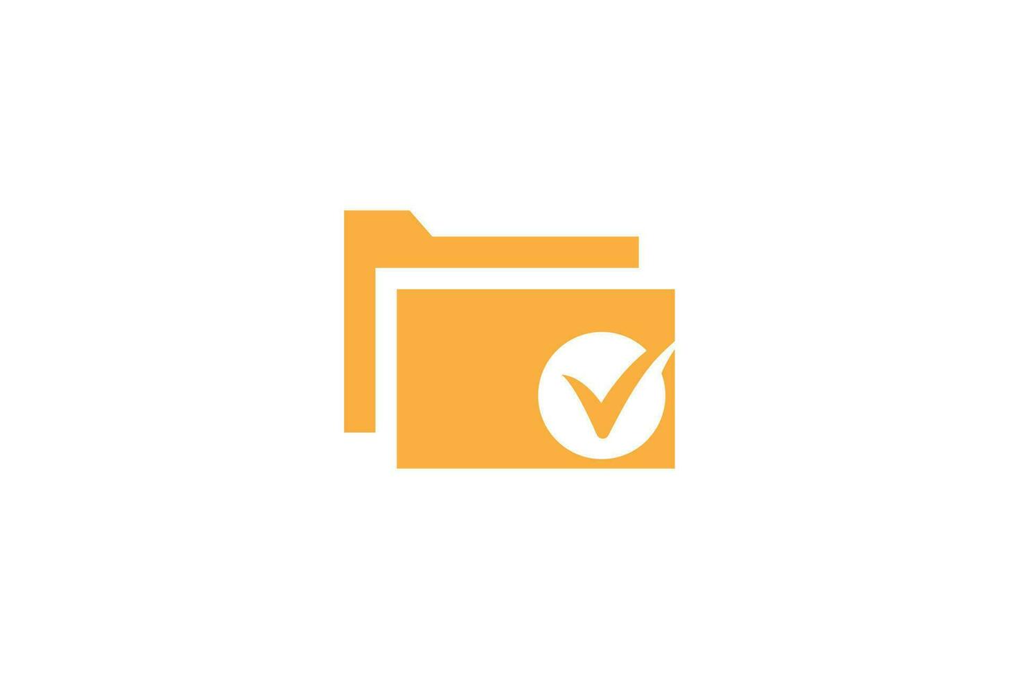 Check folder logo or icon design vector