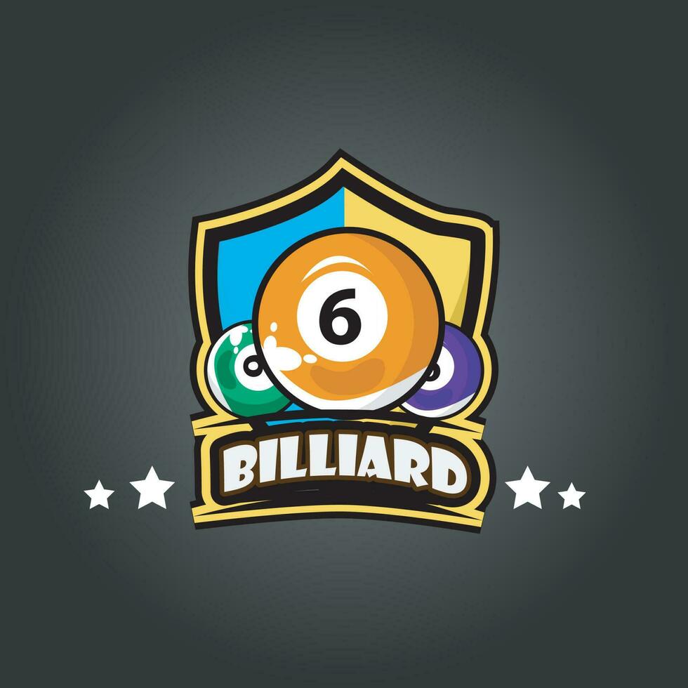 billiard sport vector logo or icon. playing billiard. sport with modern design, vector illustration.