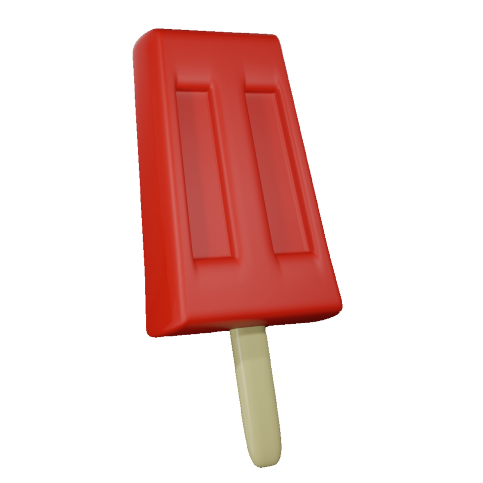 red color ice cream illustration in 3d style. 23960611 PNG