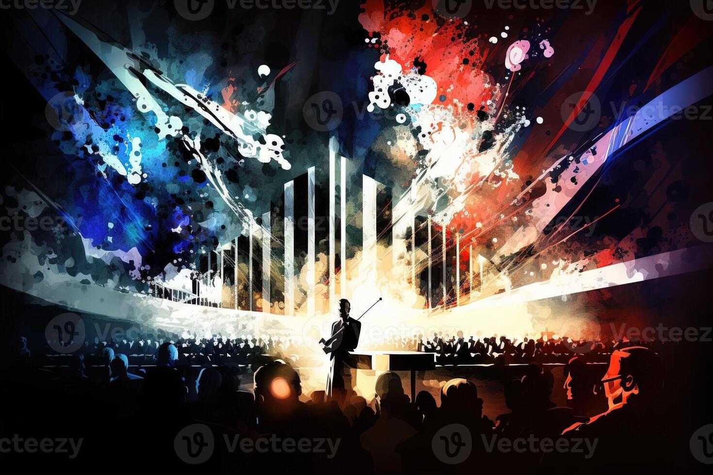 night of the proms abstract illustration photo