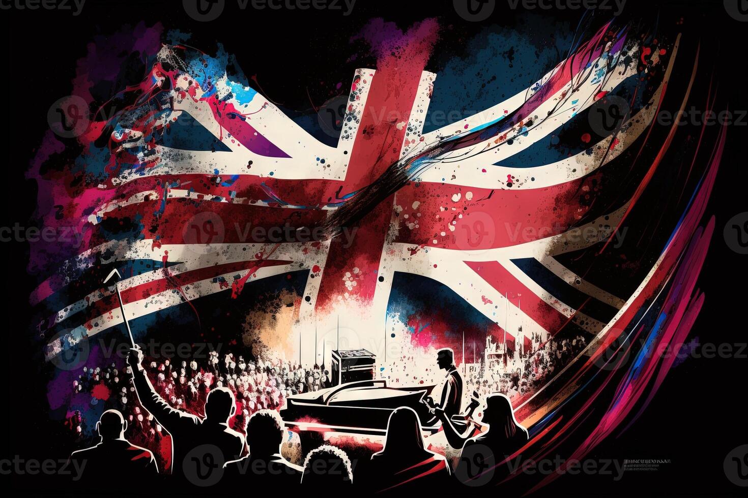 night of the proms abstract illustration photo