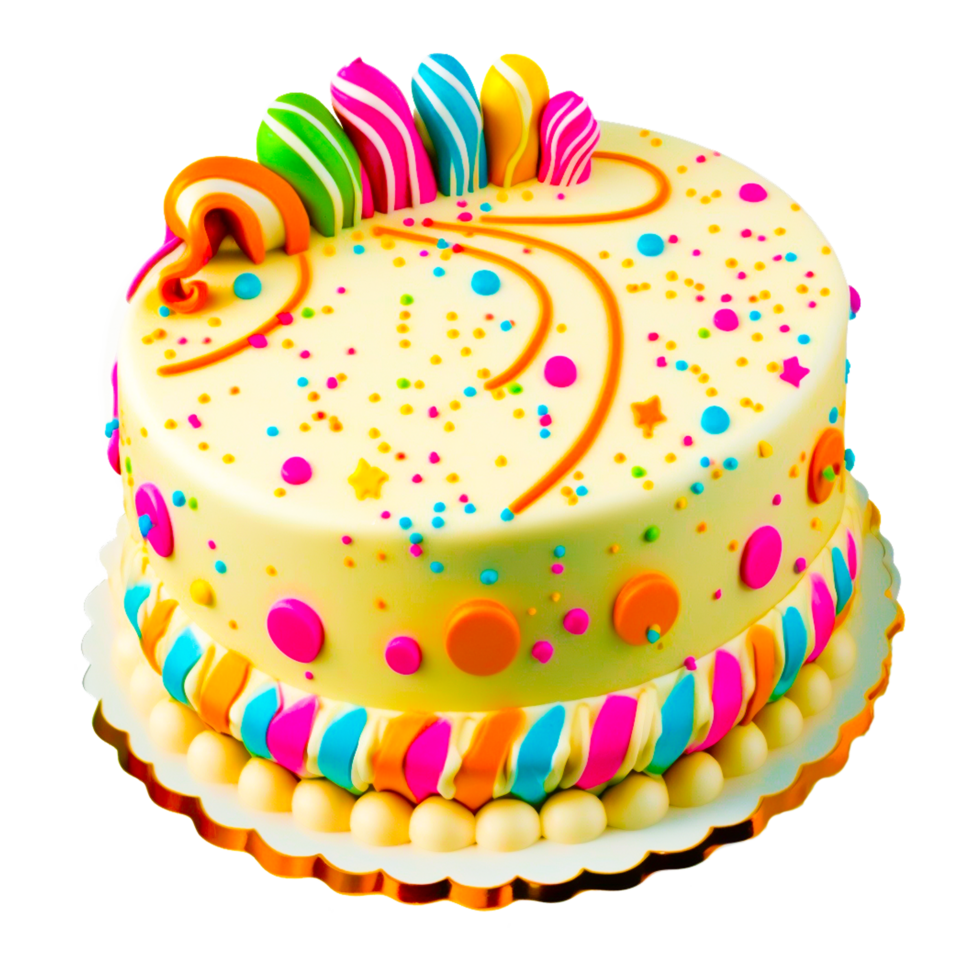 color full birthday cake png