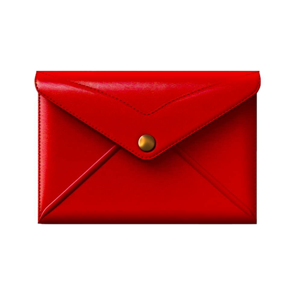 Red Leather Stationery bag 23960808 PNG