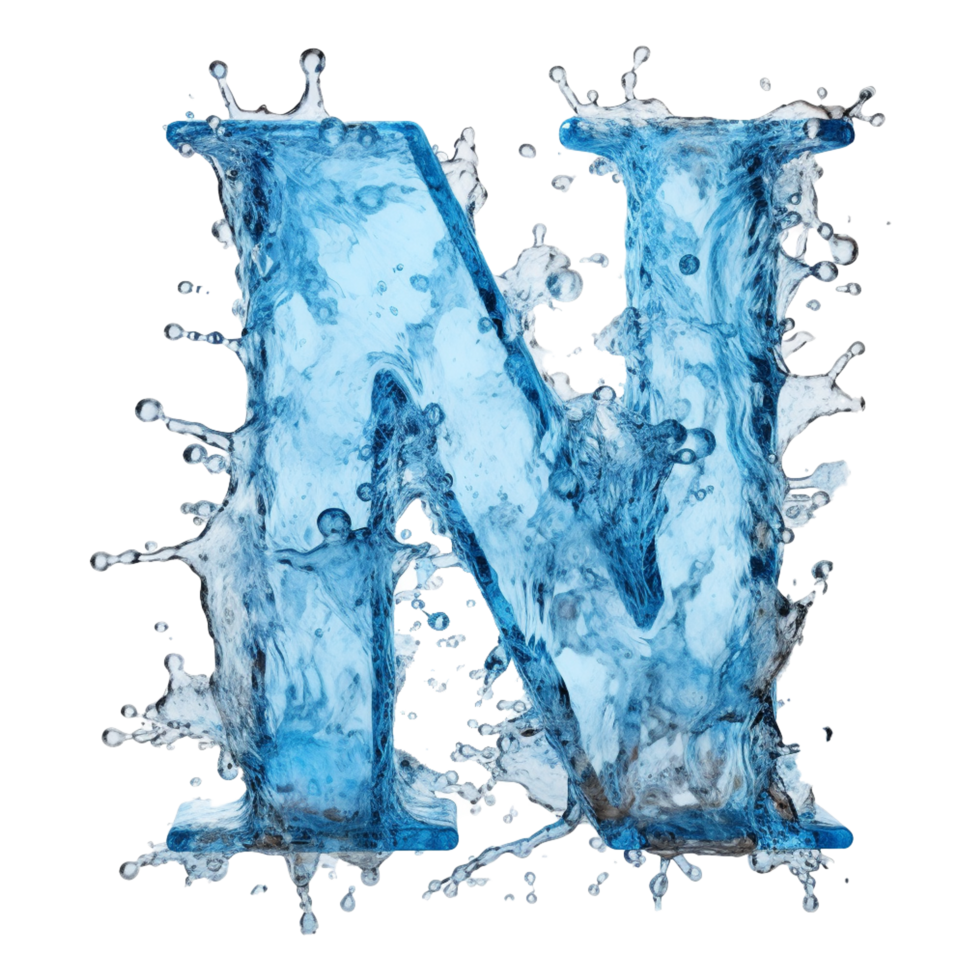 Liquid Letter N png