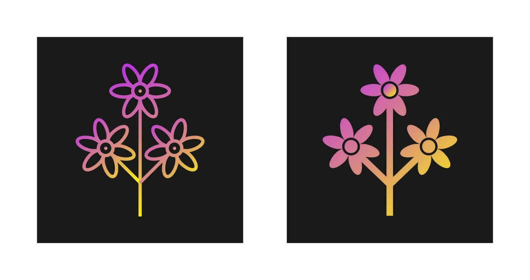Flower Branch Vector Icon