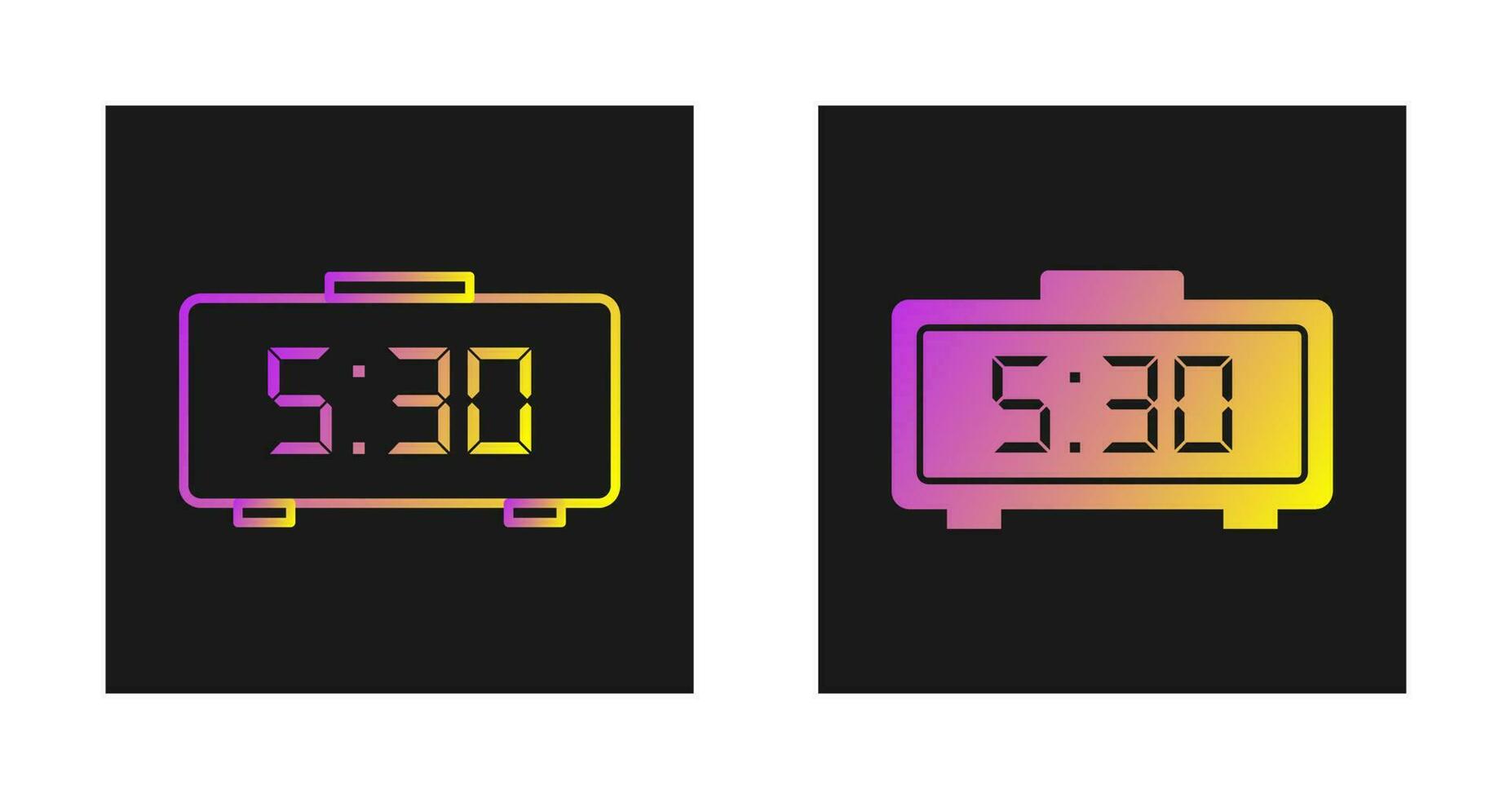 Digital Clock Vector Icon