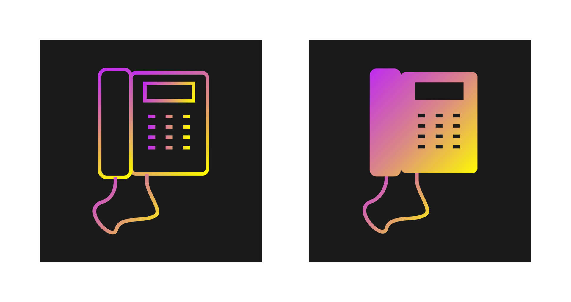 Telephone Set Vector Icon 23961202 Vector Art at Vecteezy