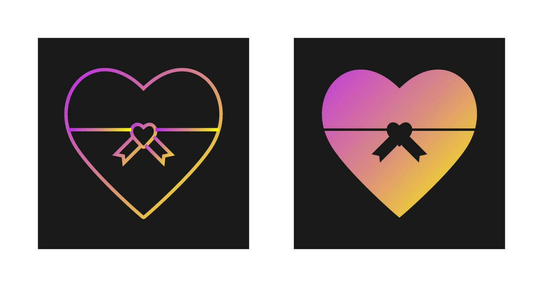 Heart shaped Gift Vector Icon