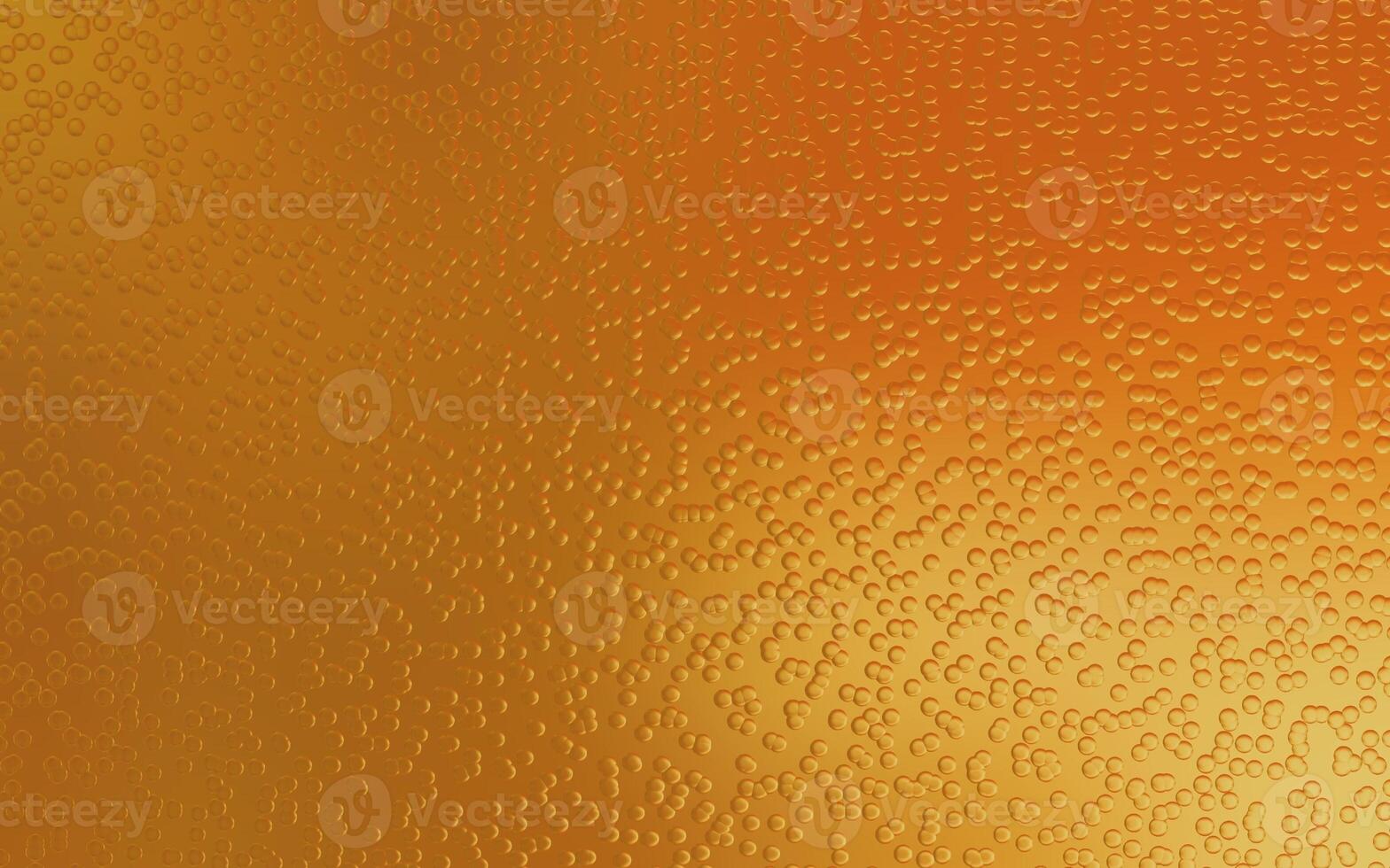 Luxury water bubble background. Transparent bubble drops on smooth gold gradient background. Smooth gold water bubbles. Suitable for poster, cover, presentation, etc. photo