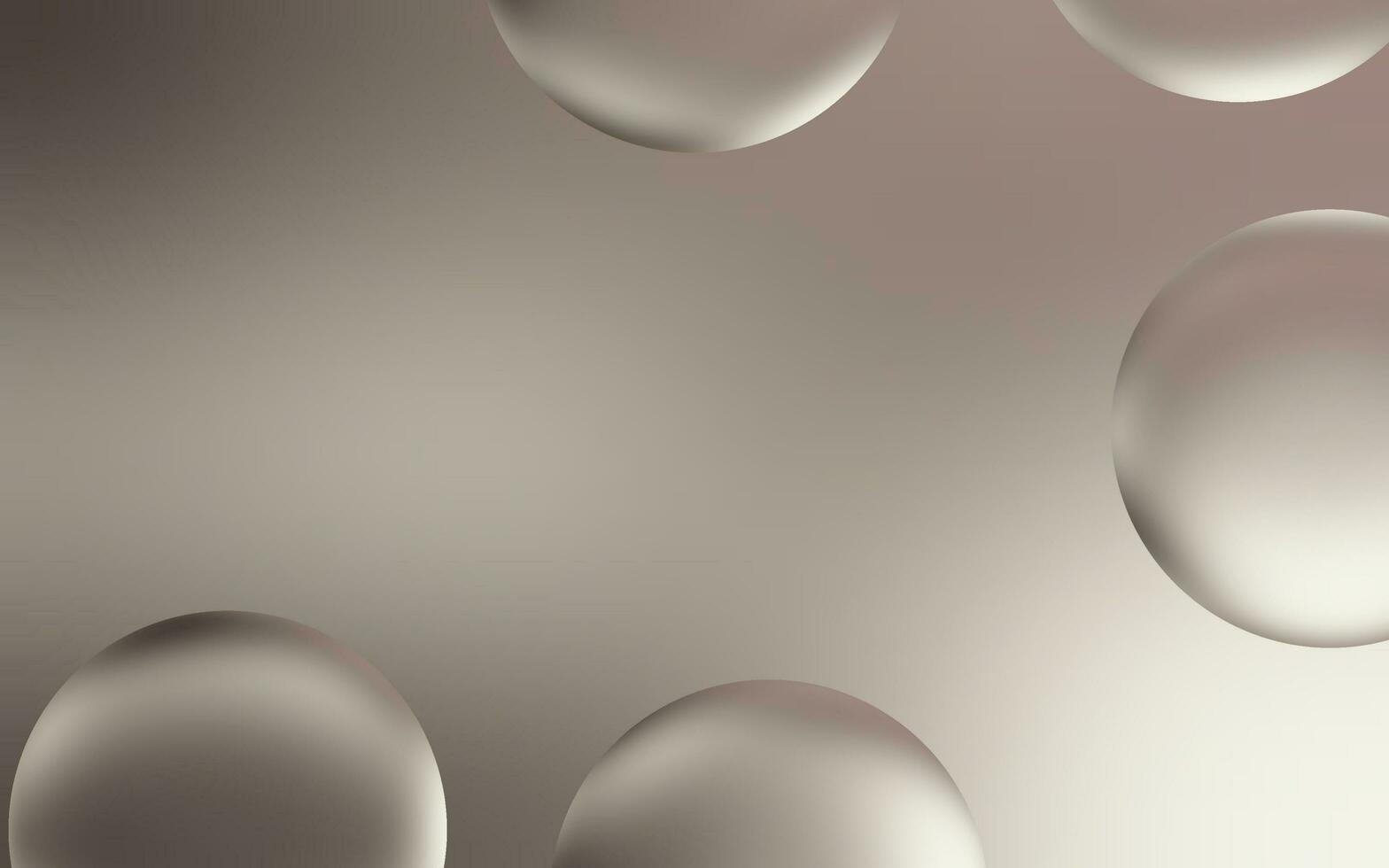 Elegant silver 3D water bubble background. 3D illustration of transparent bubble drops on smooth silver gradient background. Smooth silver water bubbles. photo
