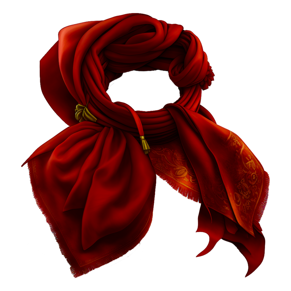 röd axel scarf png