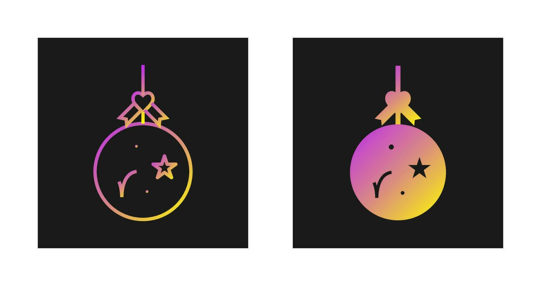 icono de vector de bola de Navidad