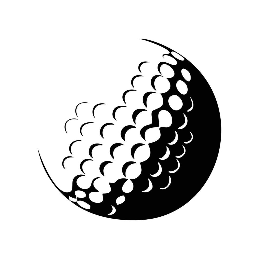 golf ball silhouette design. recreation sport logo, sign and symbol. vector
