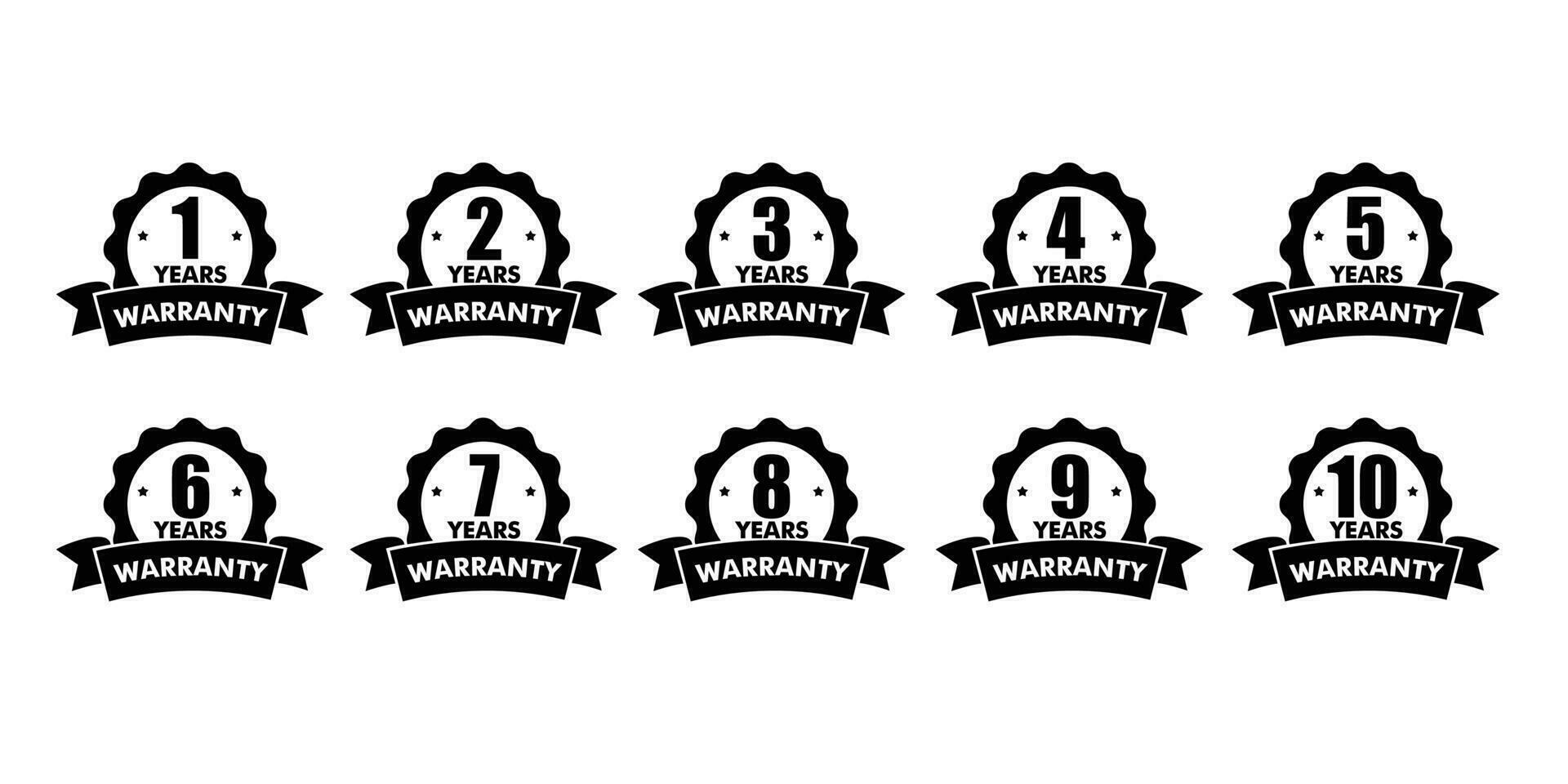 set of warranty emblem design. guarantee label illustration. vector