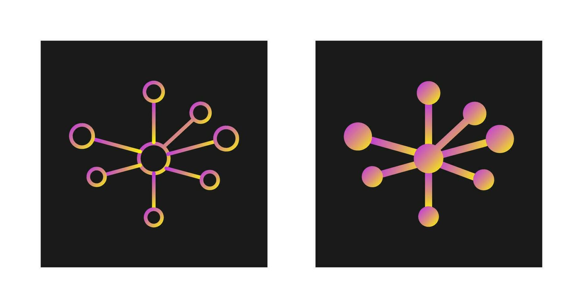 Molecular Structure Vector Icon