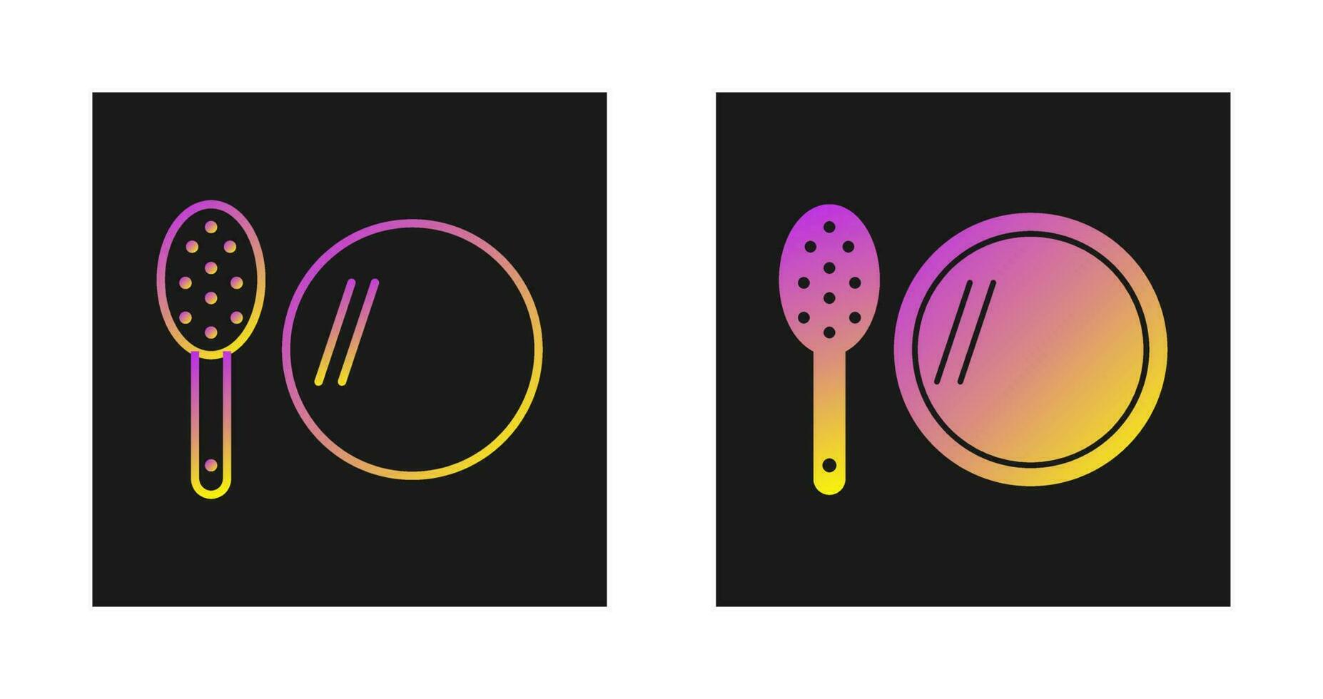 Brush and Mirror Vector Icon