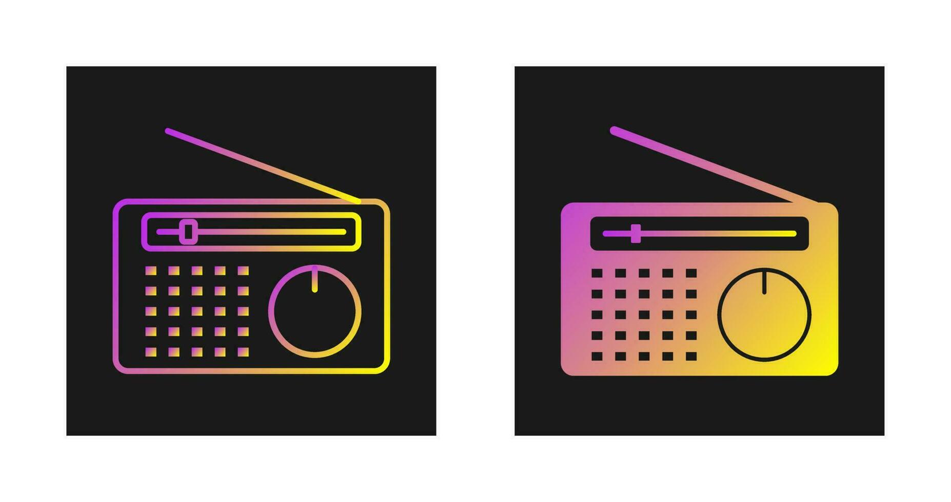 icono de vector de radio