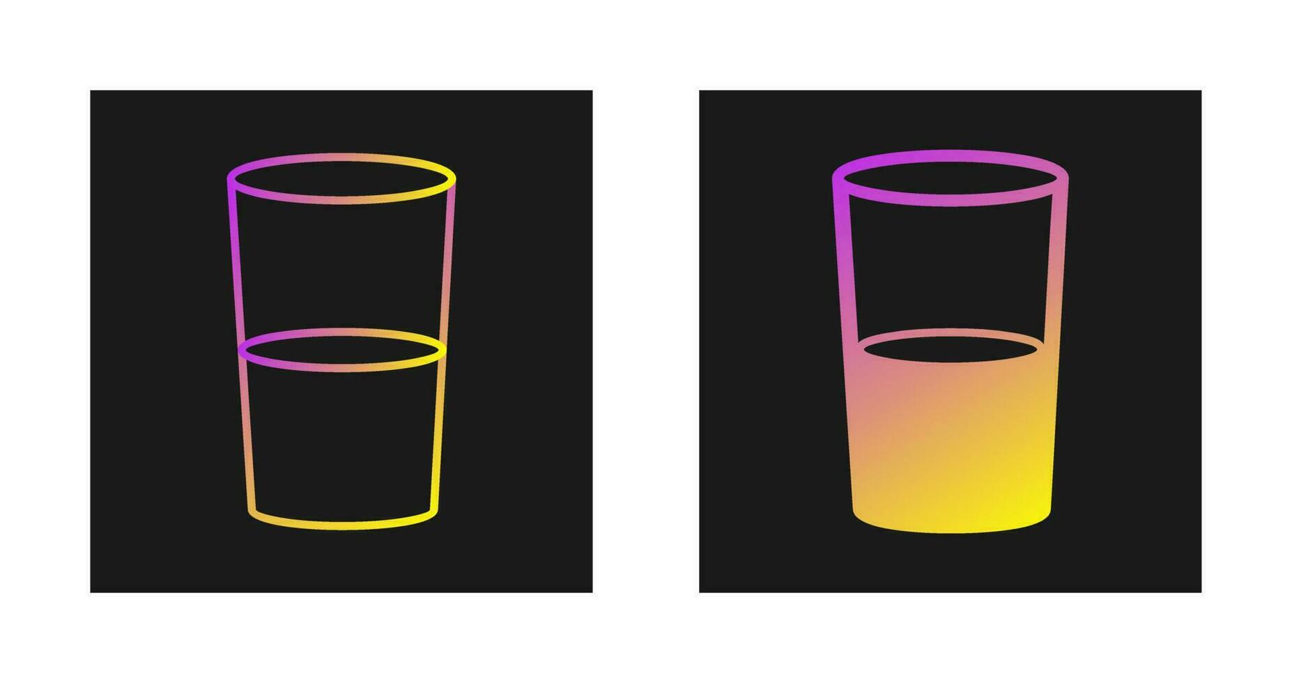 Water Glasses Vector Icon