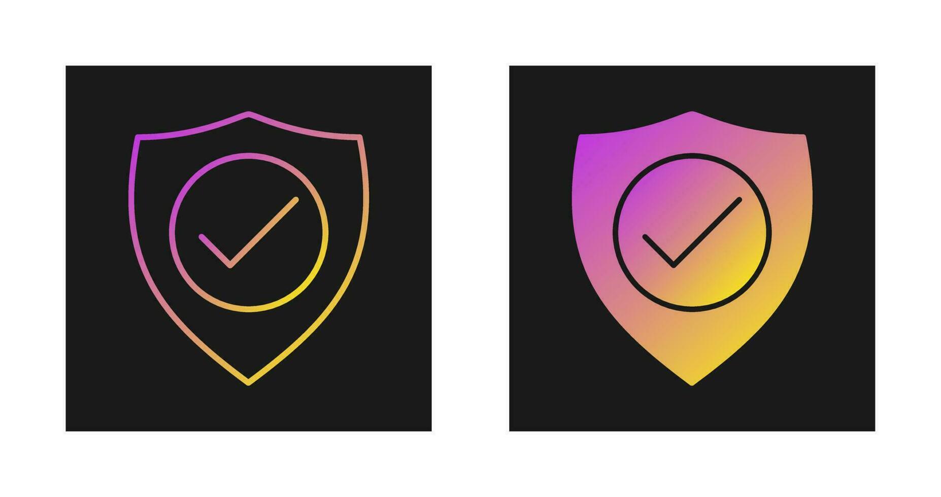 icono de vector de protección verificada