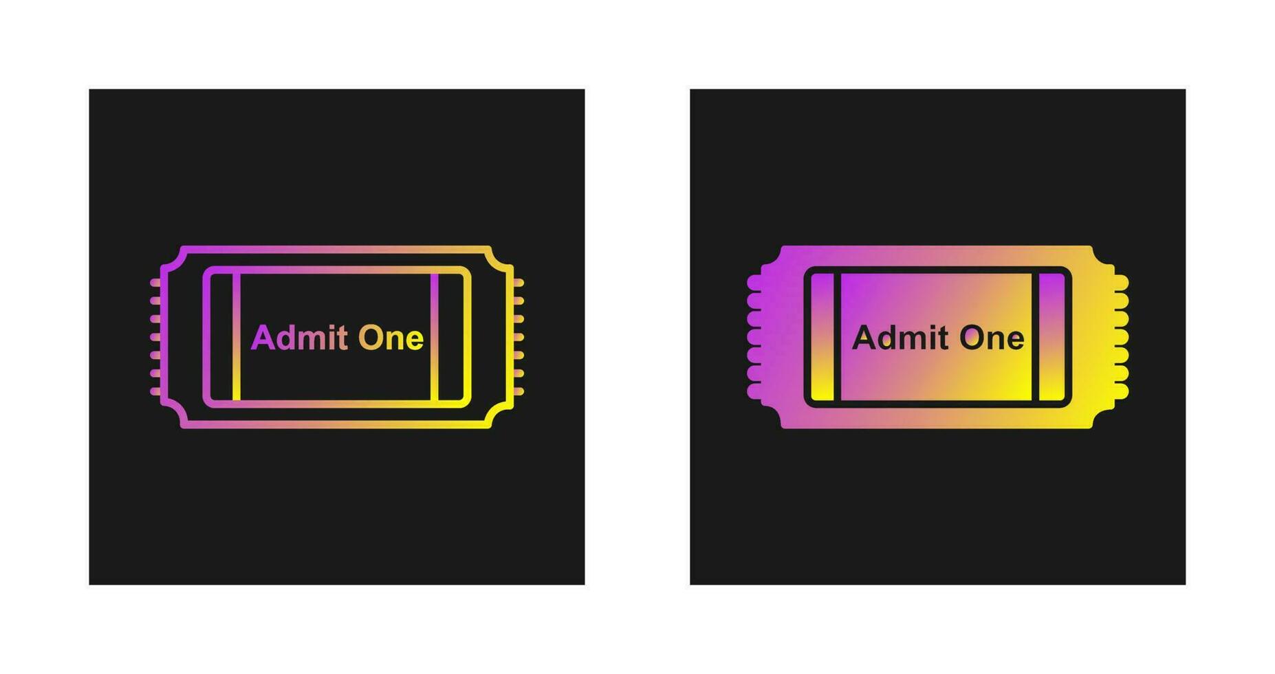Movie Ticket Vector Icon