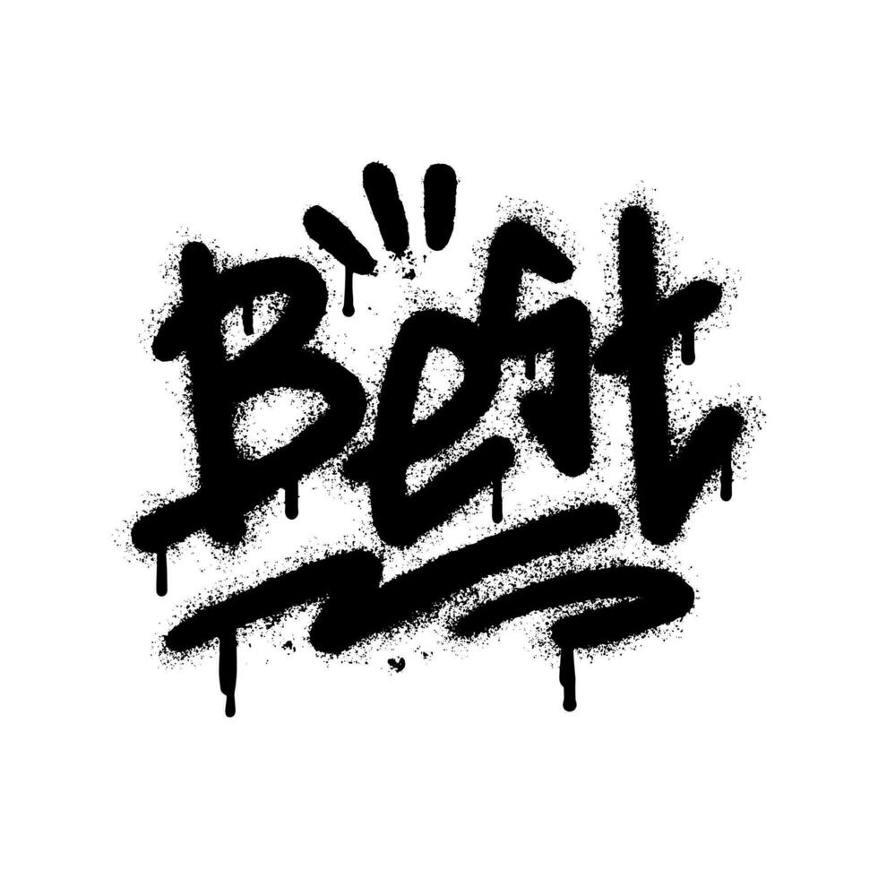 graffiti BEST sign sprayed in black over white vector