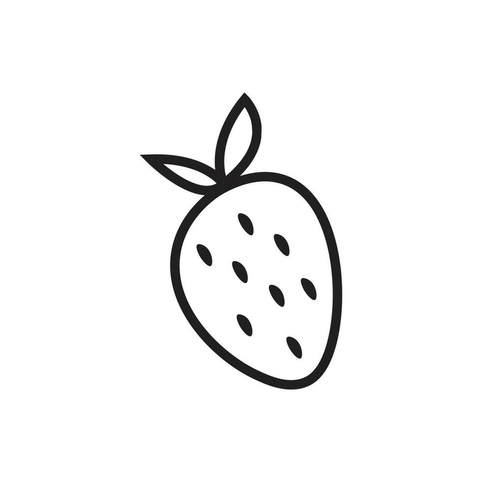 Simple hand drawn doodle strawberry sketch. Perfect for farm, shops and packaging design vector