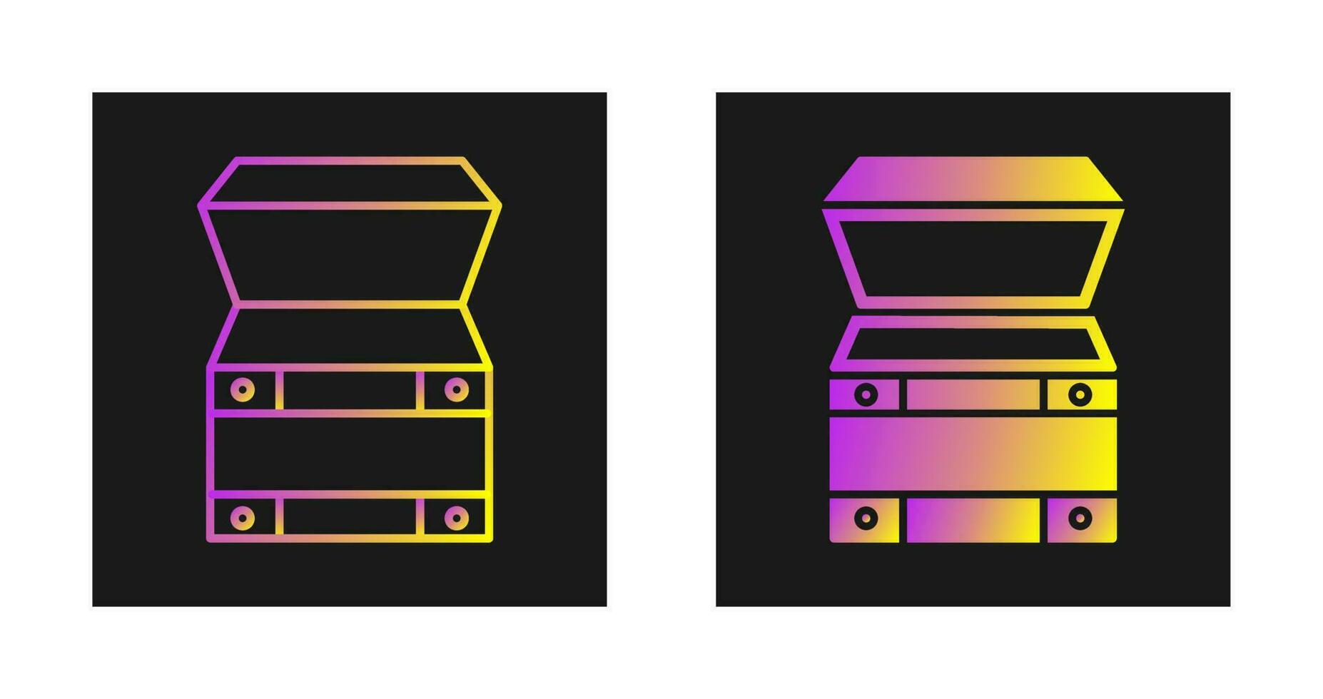 Open Treasure Box Vector Icon