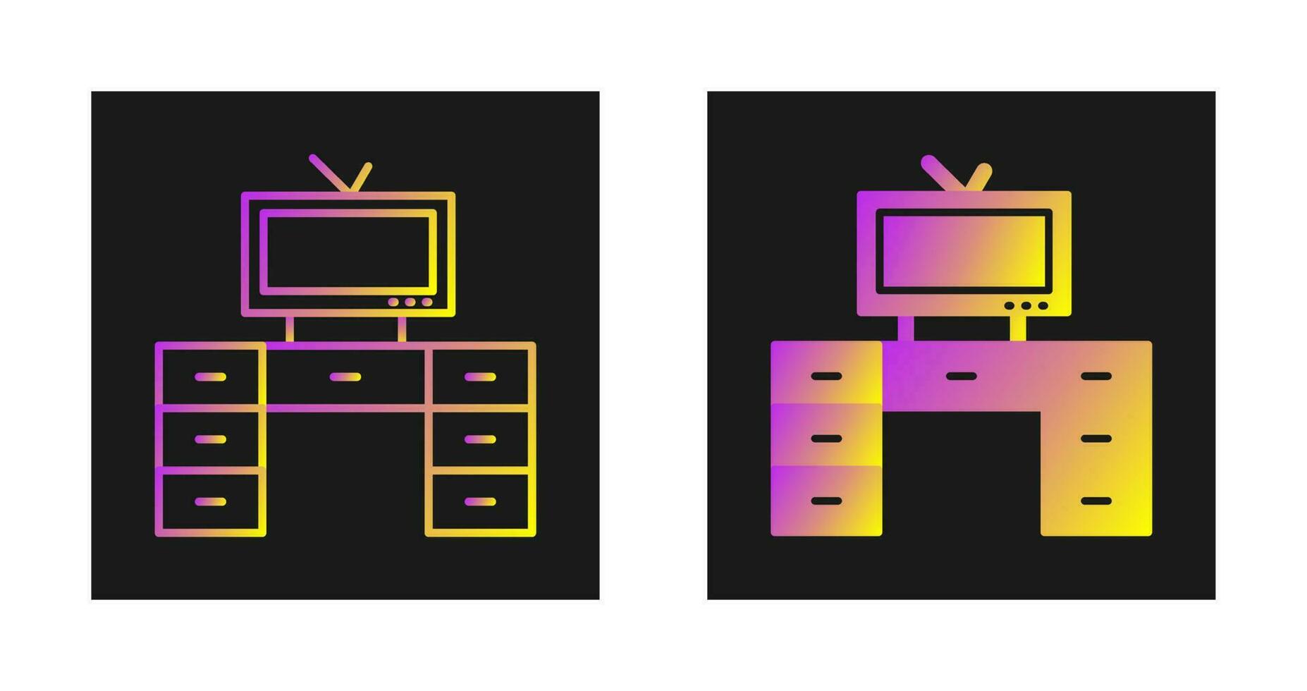 Television Set with Vector Icon