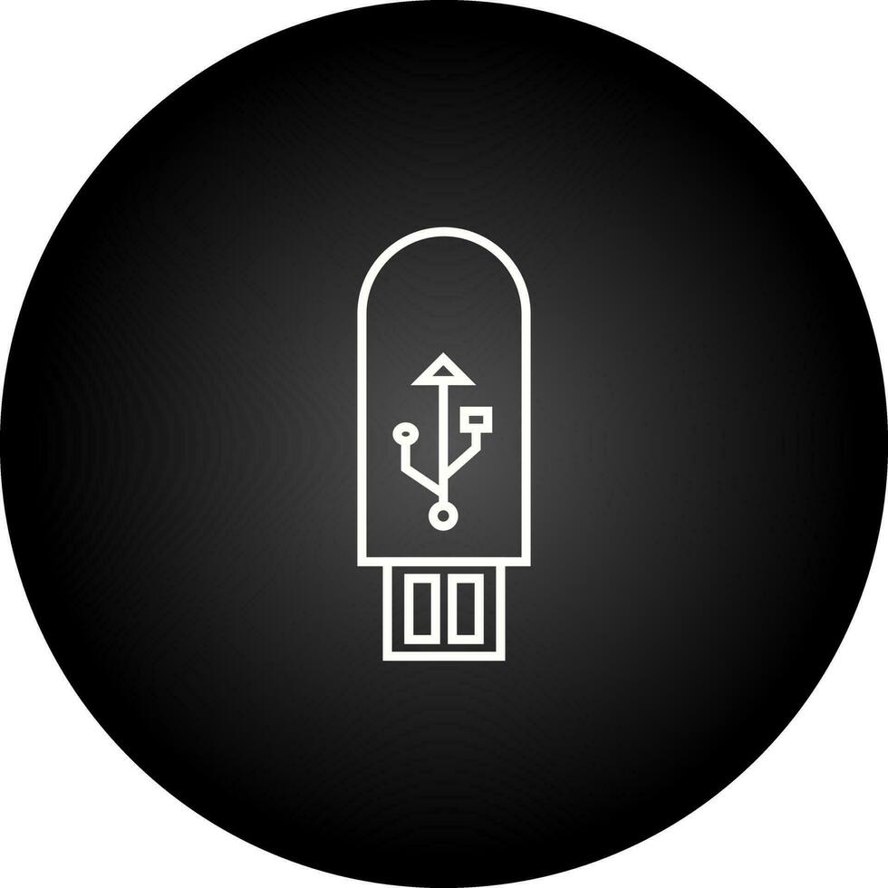 USB Line Icon vector