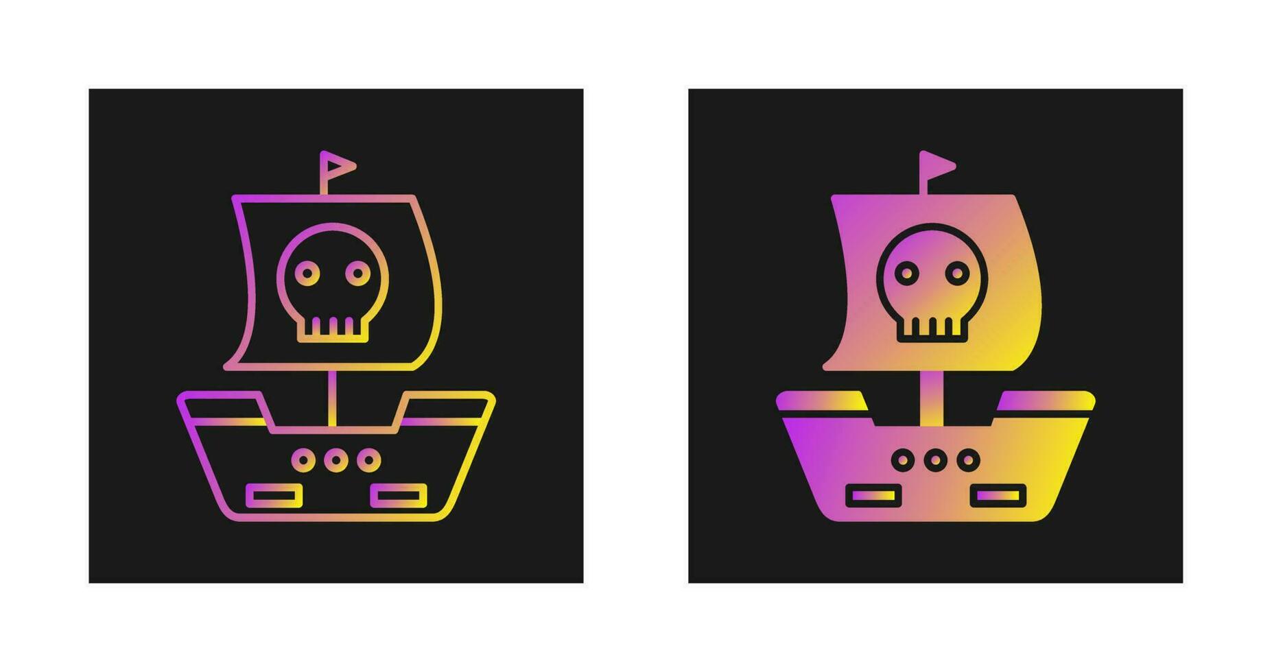 Pirate Ship Vector Icon