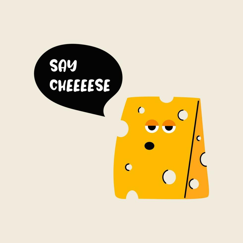 Cool cheese character vector