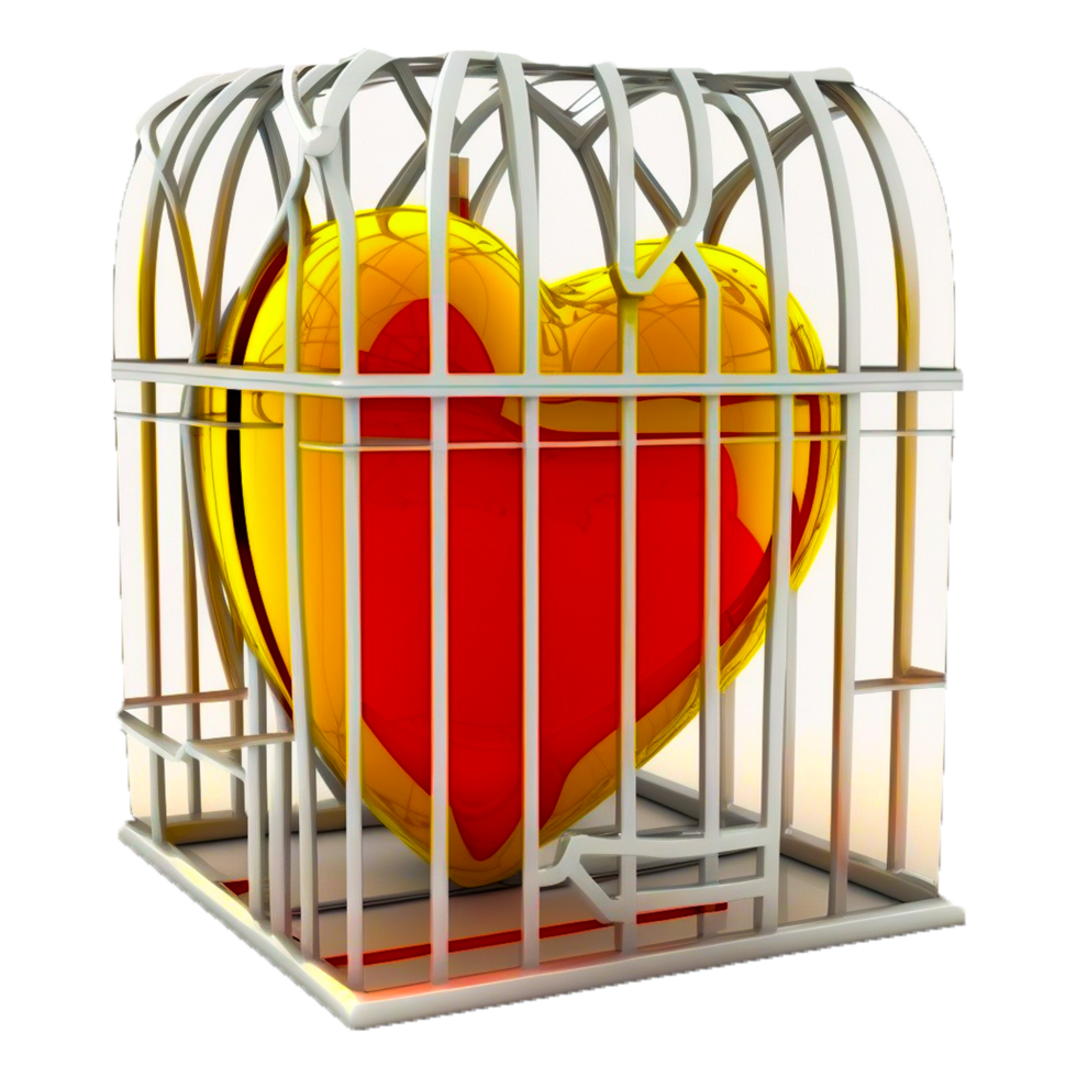 Heart in cage png