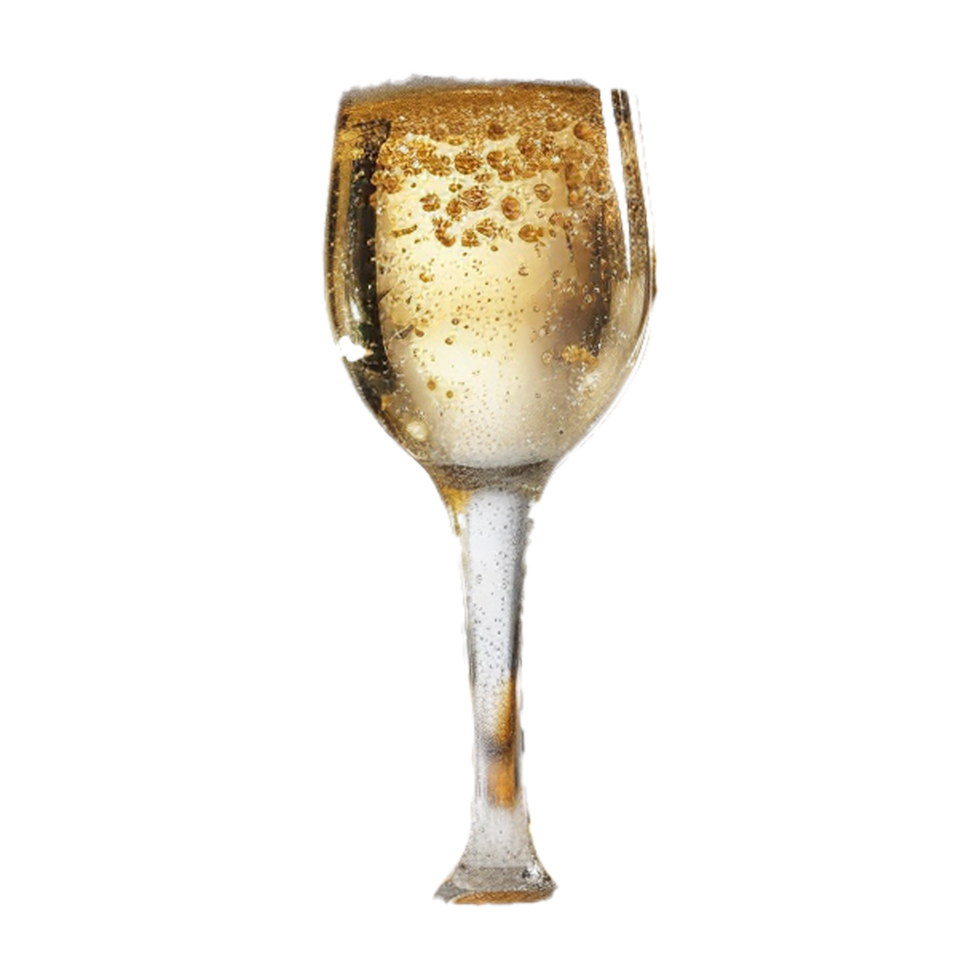 champagne glas gnistrande vin ai genererad png