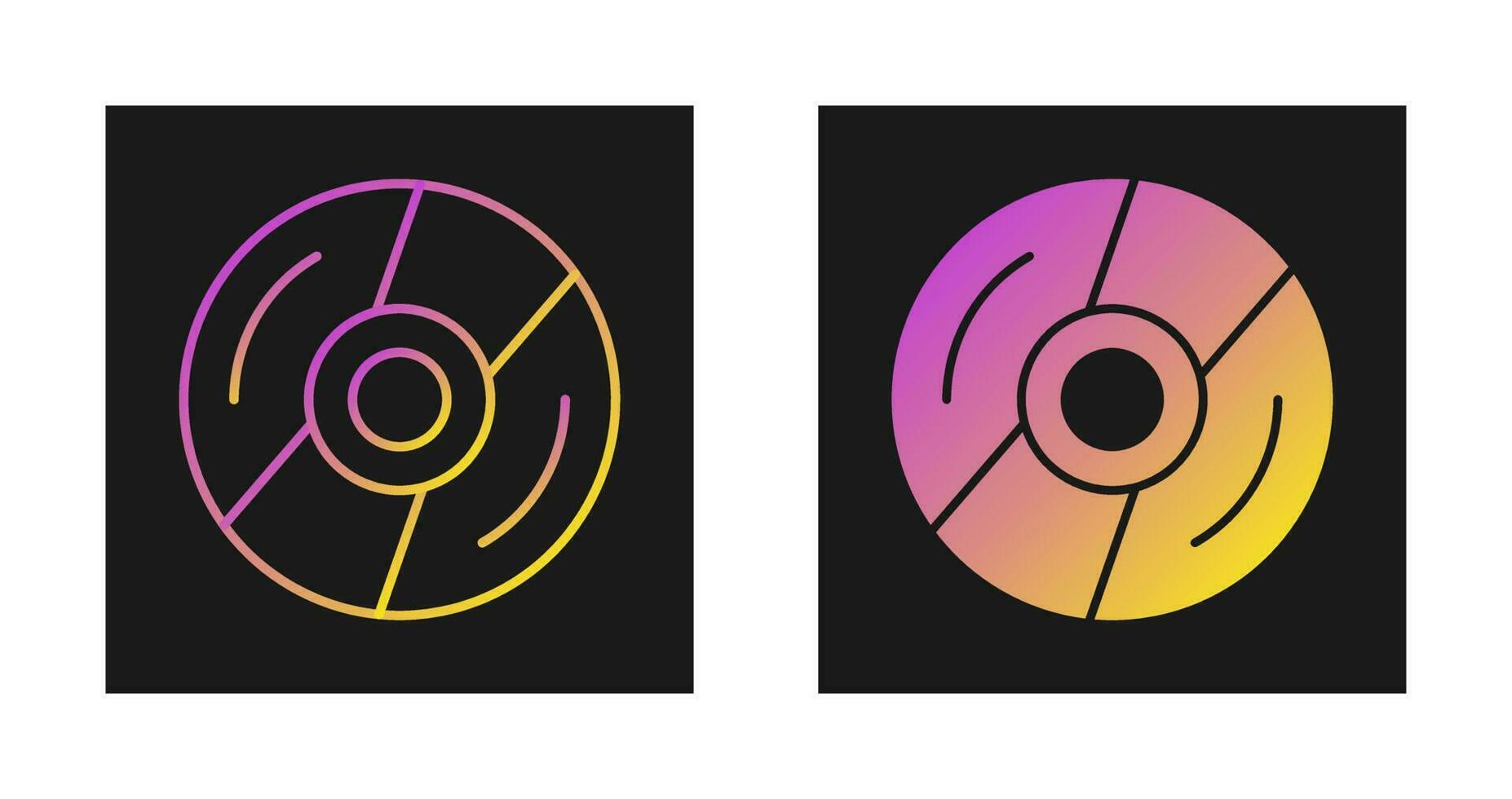 icono de vector de disco compacto