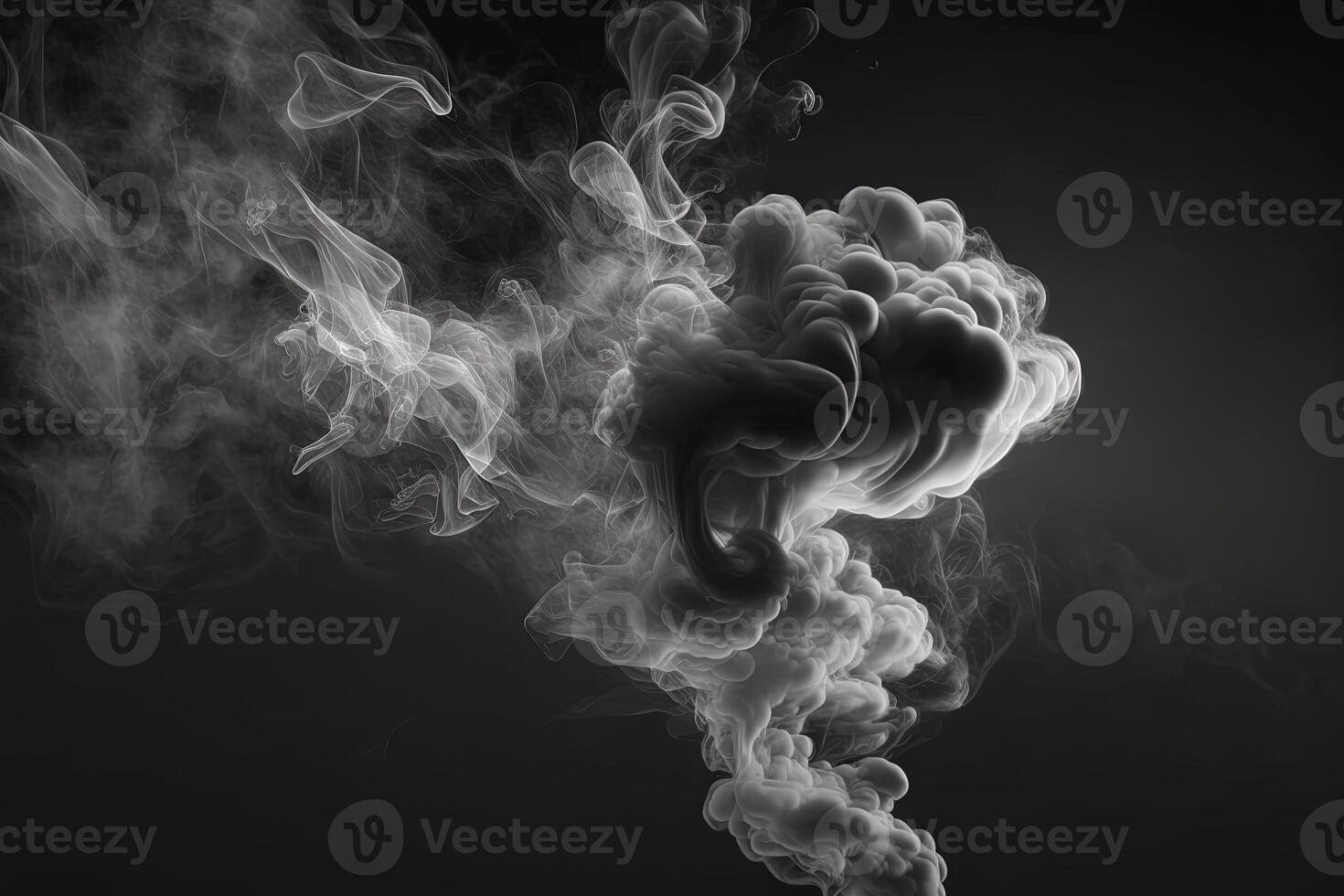 resumen blanco fumar en lento movimiento. fumar, nube de frío niebla en ligero Mancha antecedentes. luz, blanco, niebla, ilustración generativo ai foto