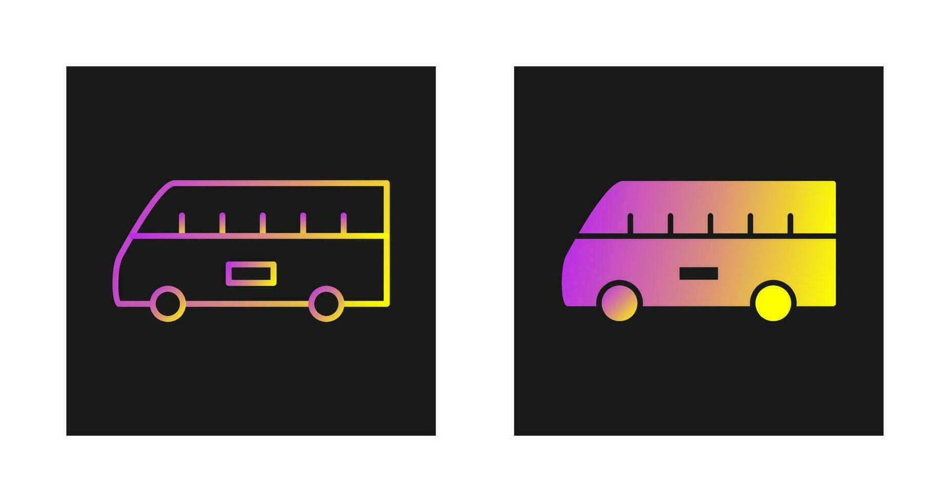 Bus on Airport Vector Icon