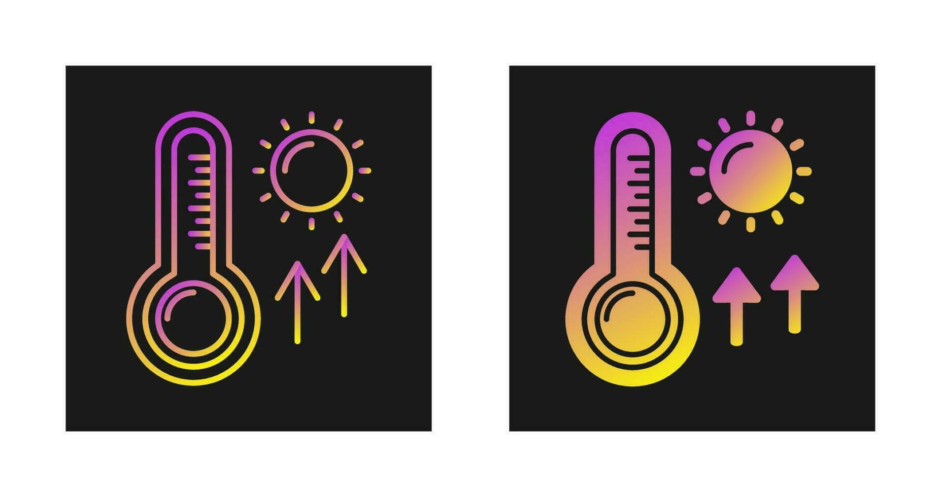 icono de vector de altas temperaturas