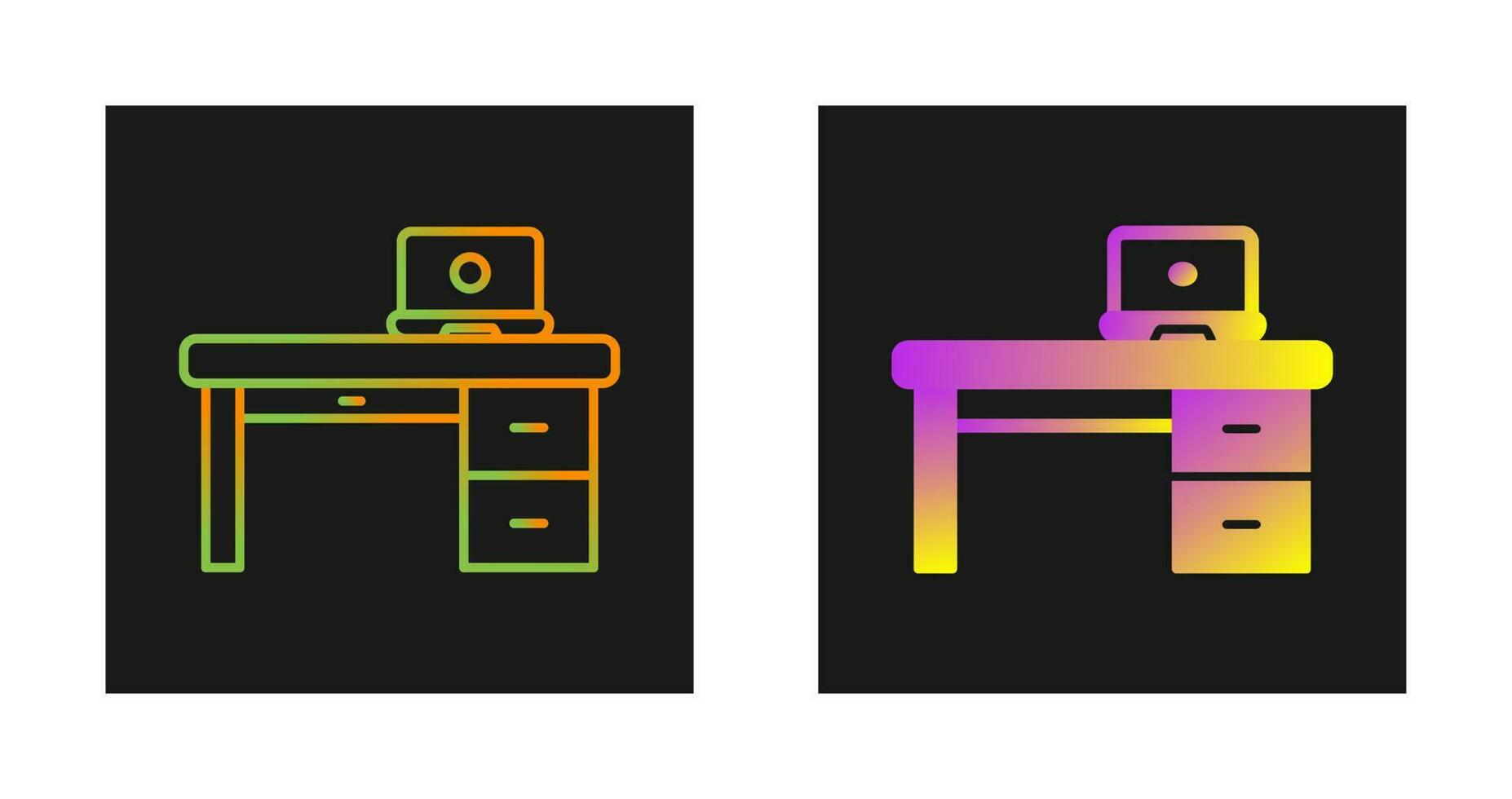 Office Desk Vector Icon