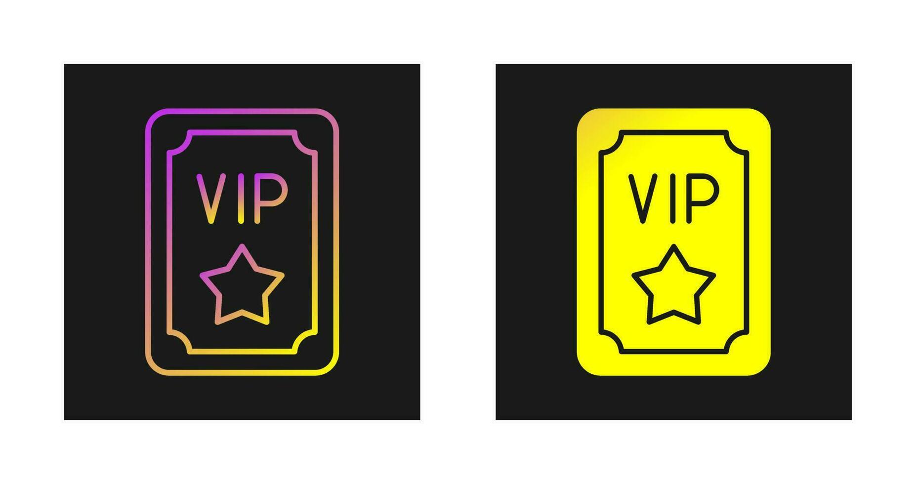 icono de vector de pase vip