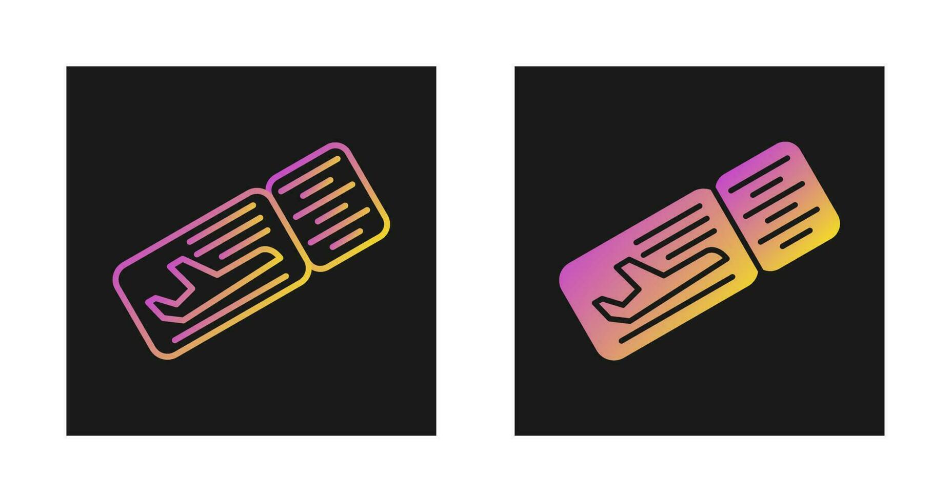 Plane Tickets Vector Icon