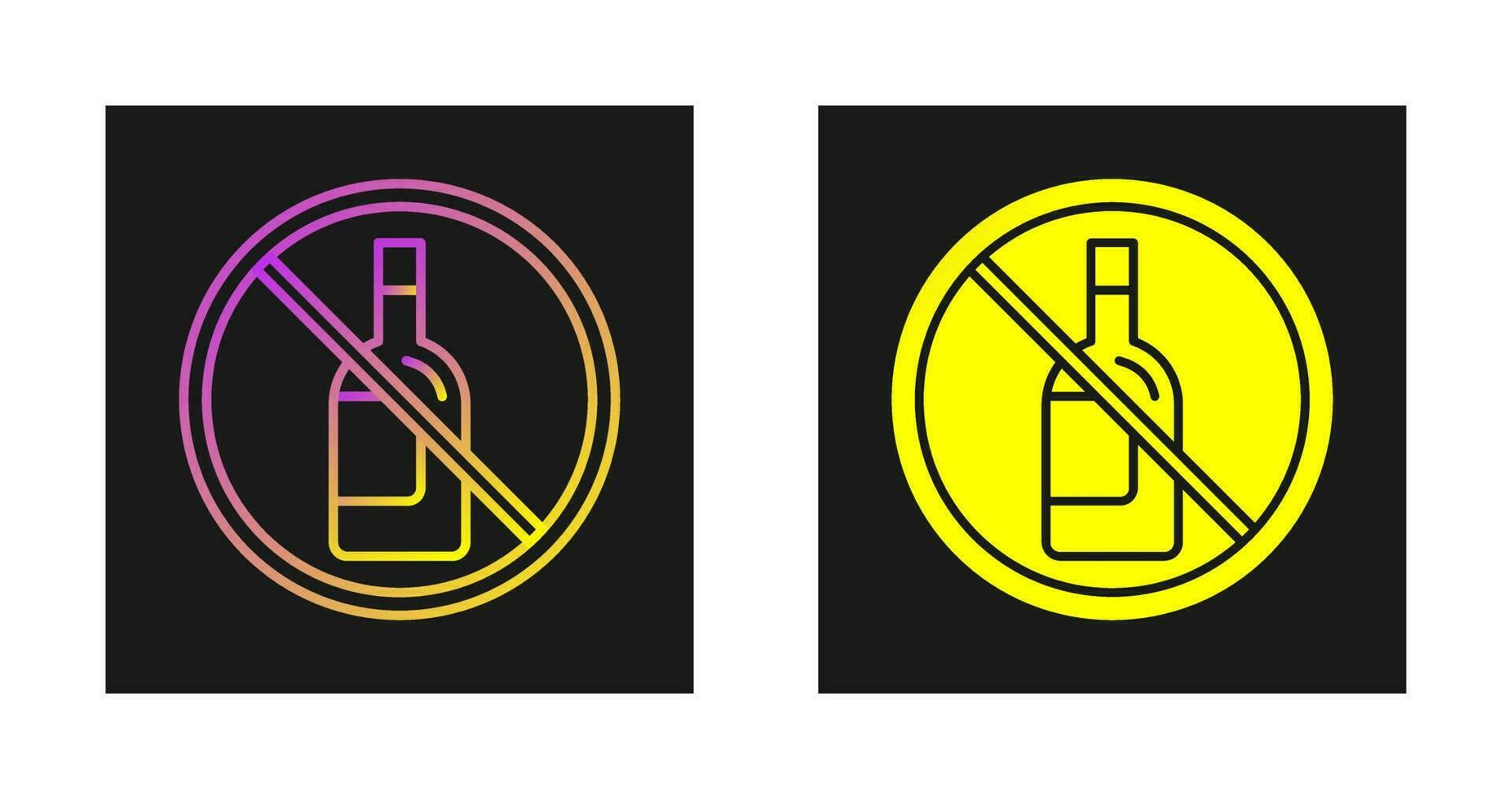 No Alcohol Vector Icon