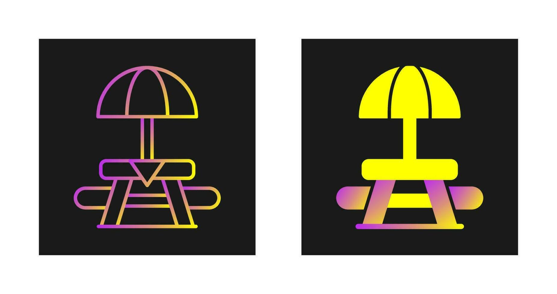 Picnic Table Vector Icon