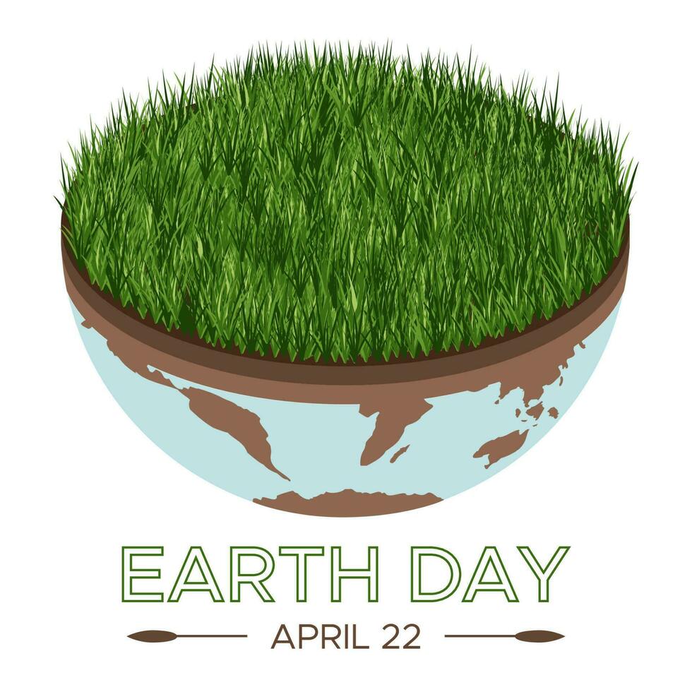 Happy Earth day banner - vector flat eco illustration of an environmental concept to save the world. Concept vision on the theme of saving the planet. Suitable for greeting card, social poster.